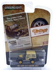 Greenlight 1/64 Scale 39030 - 1977 Jeep CJ-5 Golden Eagle - Black/Khaki