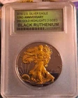U.S. Mint American Eagle 2018 1 oz Silver Black Ruthenium 32nd Anniversary WCG