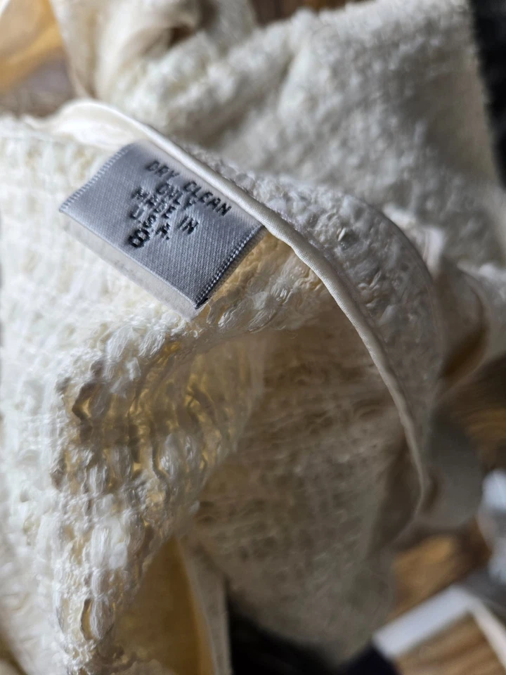 Chaqueta Traje Mujer Monique Lhuillier Crema Marfil Talla 6/8/S/M Foto 4 de 4