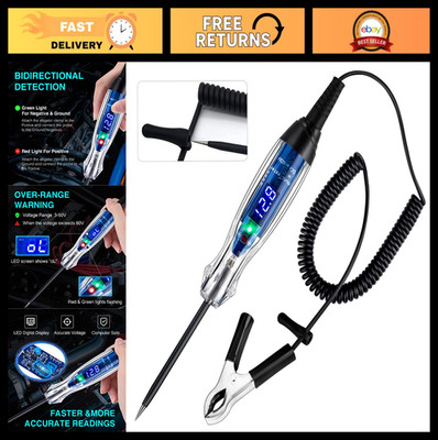 Heavy Duty Digital LED Circuit Tester 3-60V DC, Auto Voltage Test Pen & Voltmete