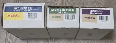 Abeka Flashcards Bundle - Arithmetic 5-8 Concept, Multiplication, Division - NEW