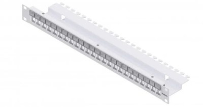 EasyLan fixLink Panel 19'' 24 Port leer RAL 7035i nkl.Beschriftungsfeld Keystone