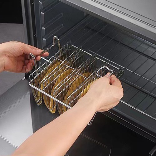4 Pack Taco Shell Fryer Basket Easy-to-Clean Stainless Steel For Home Kitchen - Picture 9 of 22