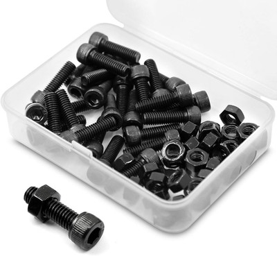 M6*30mm 30 Stück Innensechskantschraube und Mutter Kombinationsbox Zylinderschra