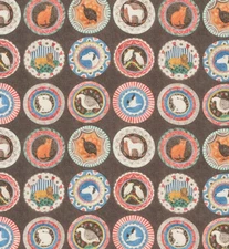 GP & J BAKER CURTAIN FABRIC 'ROBINAS DINNER PARTY - COCOA' 3 METRES  KIT KEMP