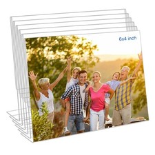 4x6 Acrylic Picture Frames, Set Of 6 Clear Acrylic Frameless Gift for Desktop...
