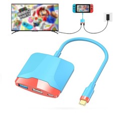 Replacement Charging Dock for Switch OLED   4K HDMI TV Adapter with USB 100W PD