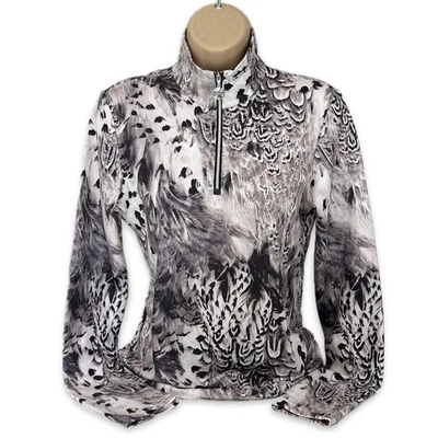 Golfino Damenpullover Oberteil mit 1/4-Reißverschluss – Größe 10/Small ~ nur einmal getragen. - Bild 1 von 4