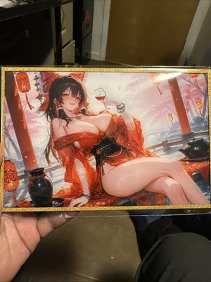 Reimu Hakurei - Anime Waifu Trading Card/Board - Goddess Story - A5 - Touhou