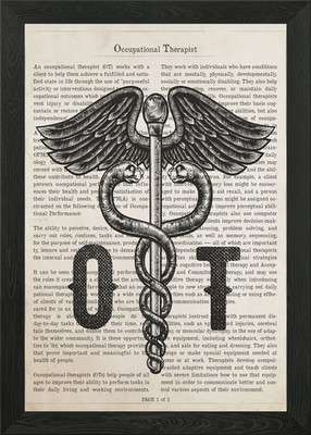 OT Abschluss Geschenk gerahmtes Wandbild Poster Leinwanddruck Bild