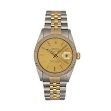 Rolex Datejust 16233 - Automatic - 36mm - Two-Tone Champagne Baton Dial (1991)