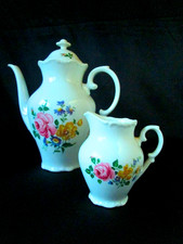 CAFETIERE & CREMIER porcelaine BAVARIA SCHUMANN ARZBERG Germany