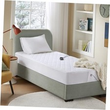 Cotton Blend Heated Mattress Pad Secure Comfort Technology - Luxury Twin XL