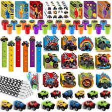 BenLouis 96Pcs Monster Truck Party Favors Truck Car Birthday Stampers Stickers S