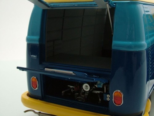 ,SCHUCO, VOLKSWAGEN T1 marca Nurnberger Nachrichten techo azul amarillo, 1/18... - Imagen 5 de 6