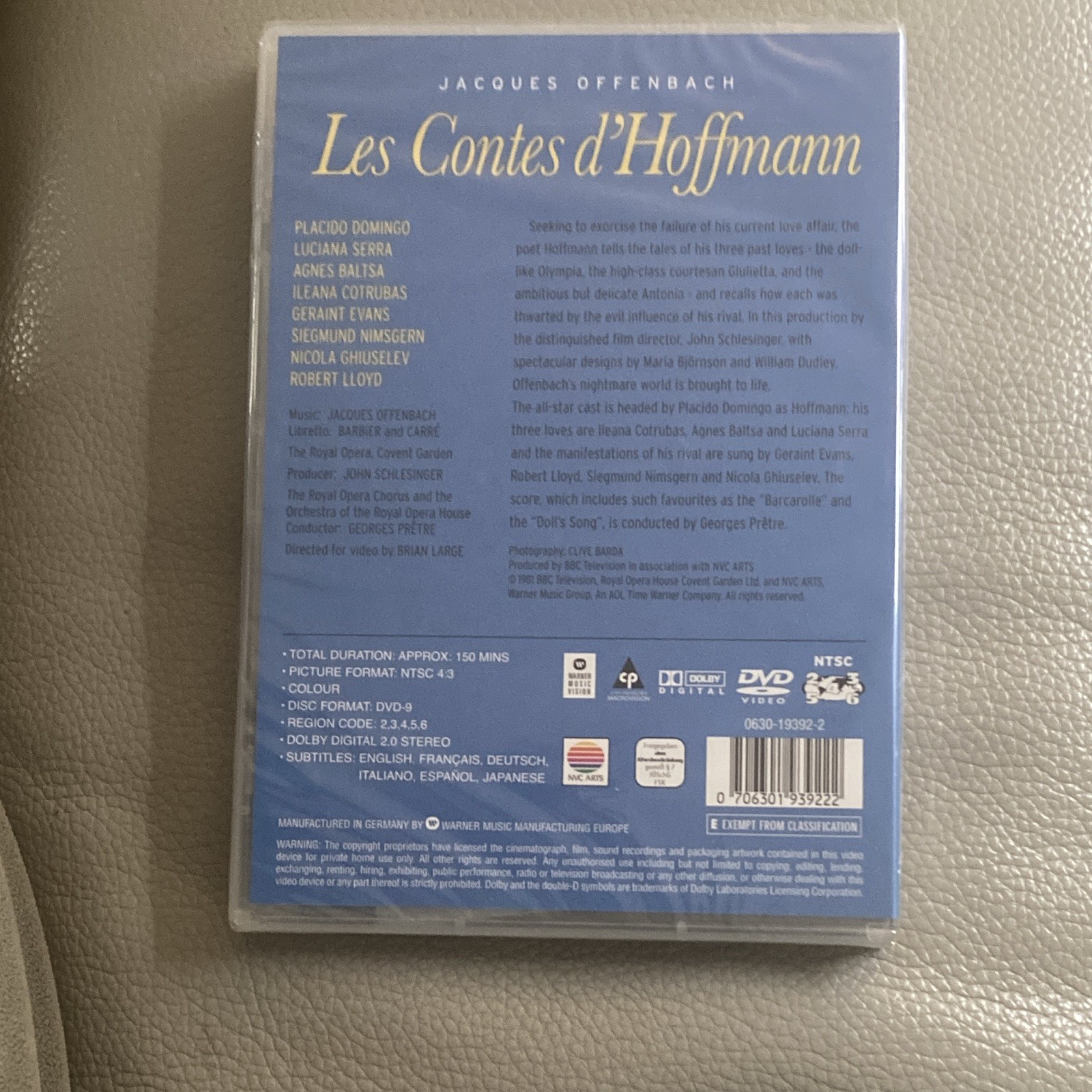 Jacques Offenbach Les Contes d'Hoffmann DVD NTSC R2,3,4,5,6 | eBay UK