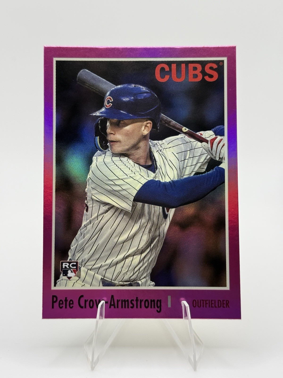 2024 Topps Archives Pete Crow Armstrong Pink Foil RC Rookie #146 Chicago Cubs