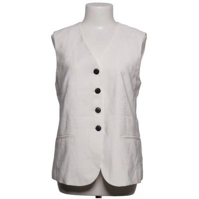 H&M, Anzugweste, Größe: 42, Weiß, Polyester/Viskose, Einfarbig, Damen #ZHO