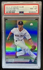 2014 Topps Stadium Club Mookie Betts RC Foilboard Rookie #/25 Red Sox PSA 8
