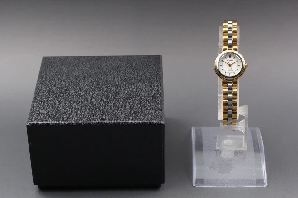 Vintage 1989 N MINT Seiko Creo 1F21-0A9A Two-Tone Quartz Womens Watch JAPAN - Image 2 of 4