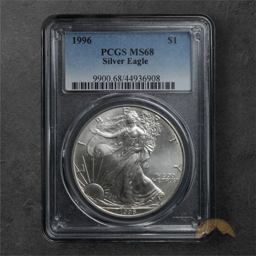 1996 1oz American Silver Eagle $1 - PCGS MS68