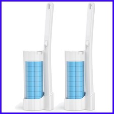 Disposable Toilet Brush 2 Pack- Toilet Bowl Cleaner, Toilet Bowl Brush, Each ...