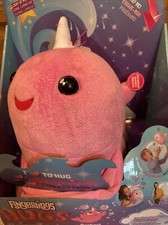 Fingerlings HUGS RACHAEL NARWHAL Interactive Pink Glitter Plush Mood Horn Rachel