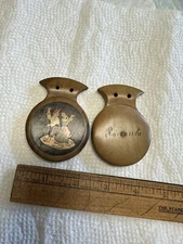 Antique Vintage Clacker Castanets Sorrento Colorful Inlay Inlaid Dancers