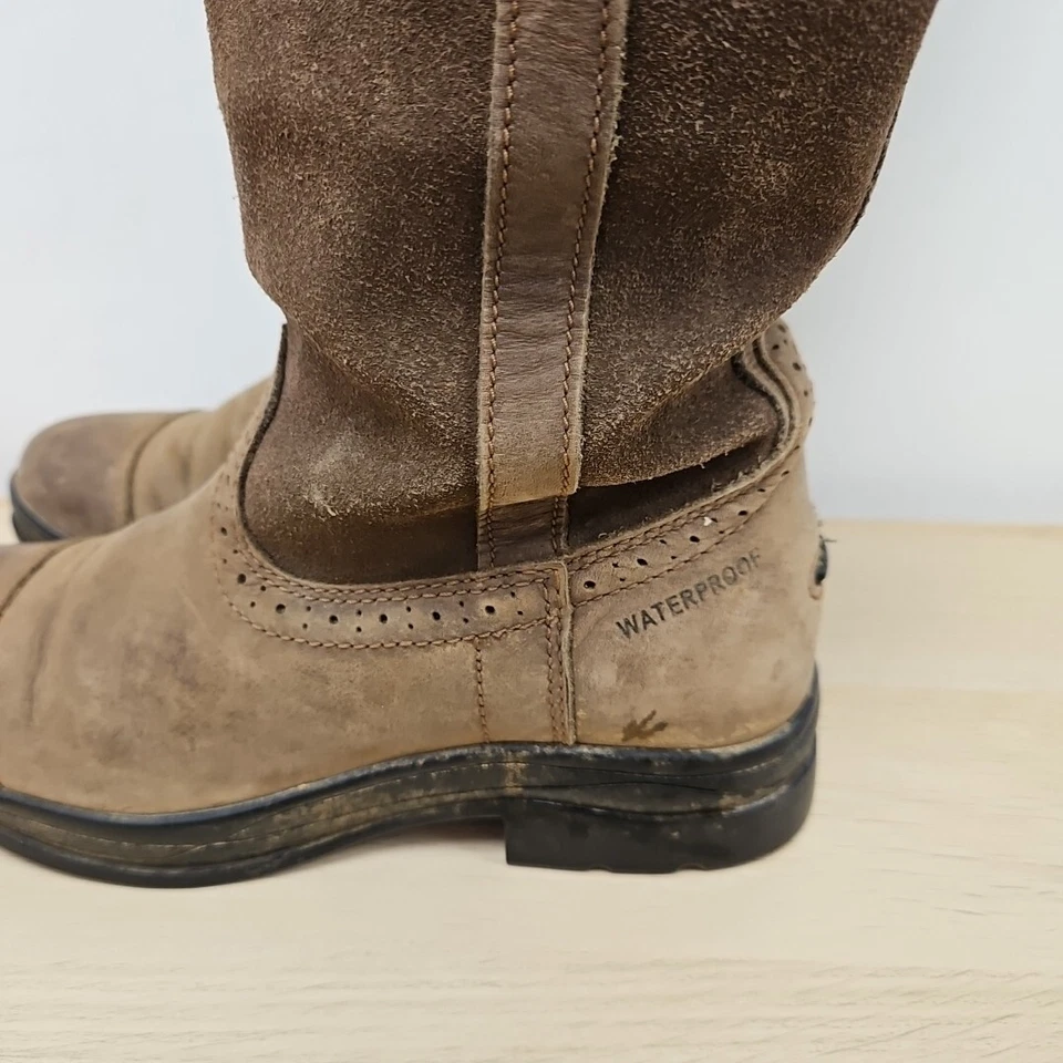 Ariat Ennerdale Hydroguard Impermeable Marrón Montar Hasta la Rodilla Botas Altas Reino Unido 4 Foto 2 de 4
