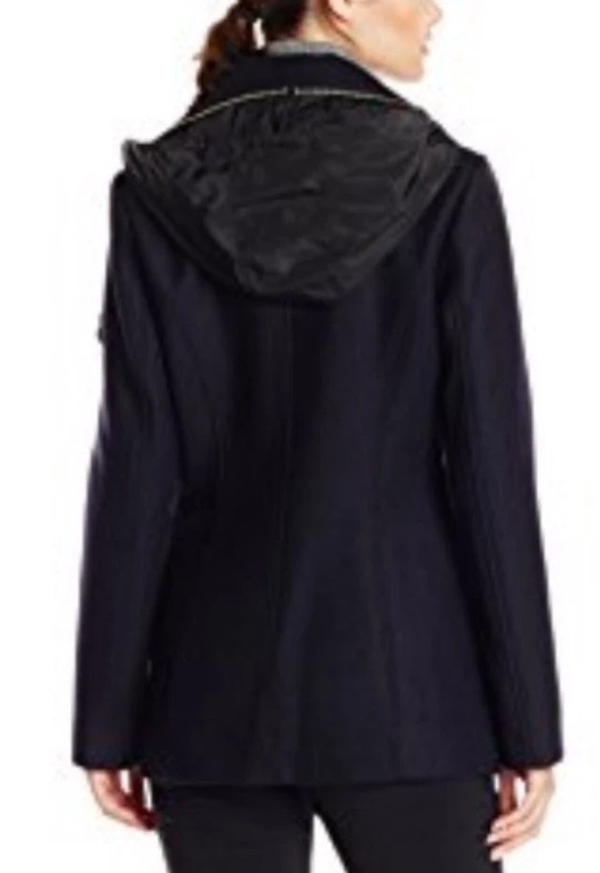 MACKAGE Black Milly Coat w Leather Trim Medium $990 NWT! - Image 4 of 4