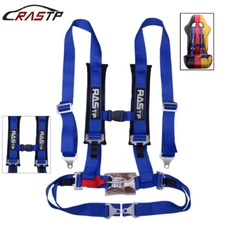 Blue RASTP 2" Universal 4-Point Car Auto Racing Sport Belt Harness Strap
