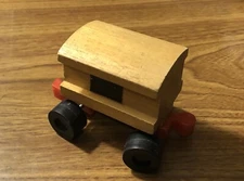Wooden Railroad Train Toy Car 1972 Mattel