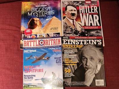 Magazine Lot Of 4 - Hitler - Einstein - Biggest Mysteries- Battle Of Britain