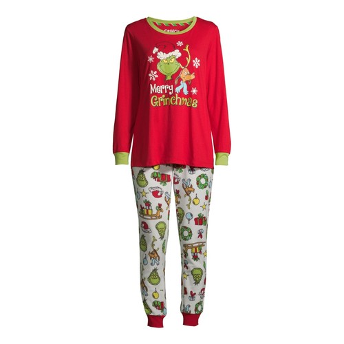 Women's Grinch Who Stole Christmas 2-Piece Pajamas - Picture 3 of 3