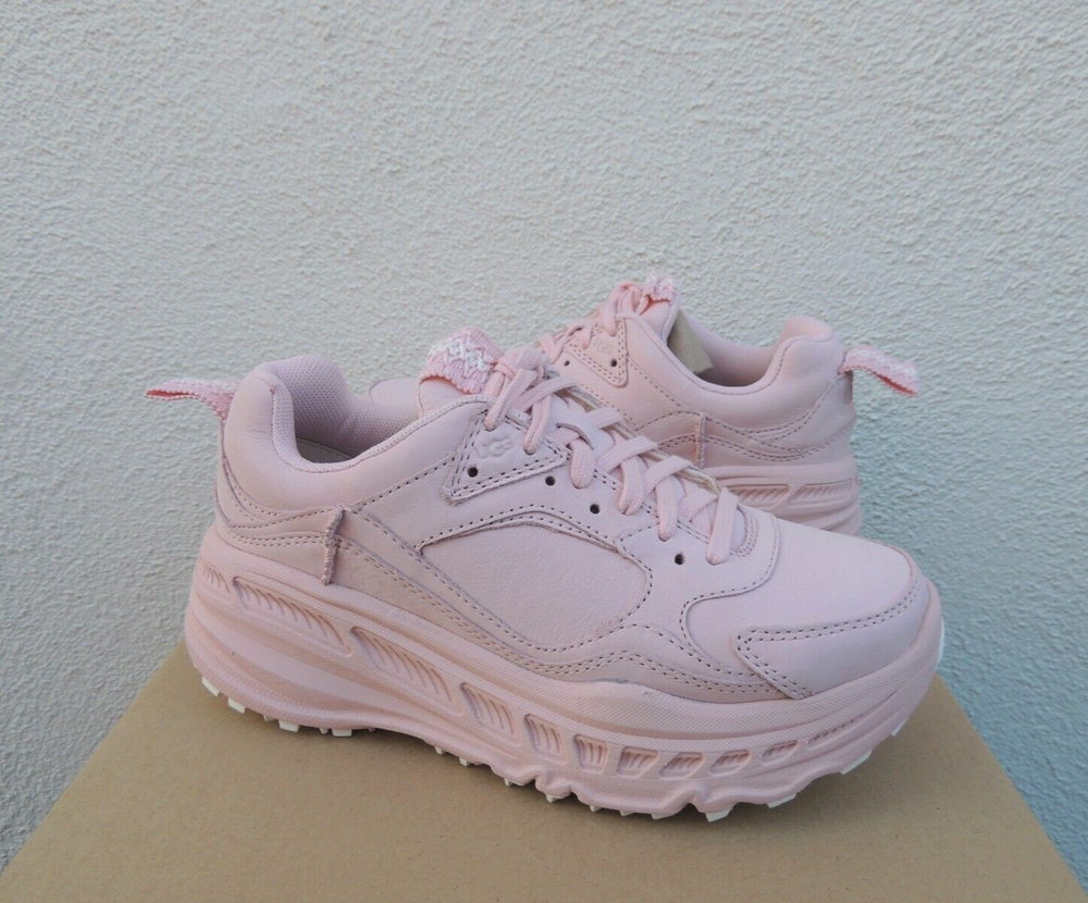 UGG CA805 Rose Pink Nubuck Leather Active Sneakers Women's US 7.5 38.5 New