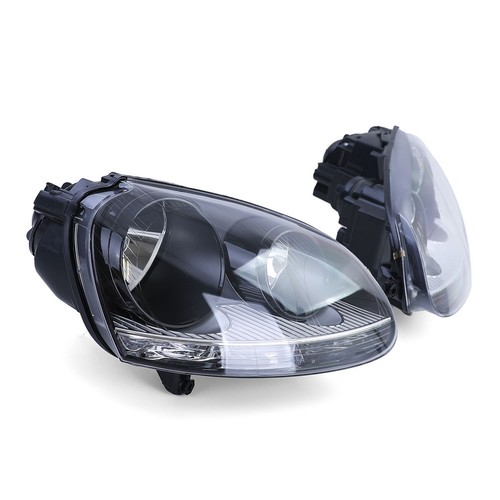 Faros/lámparas delanteras negras GTI OE Look para VW Golf V 03-09 + Jetta 3/ MK5 - Foto 3 di 6