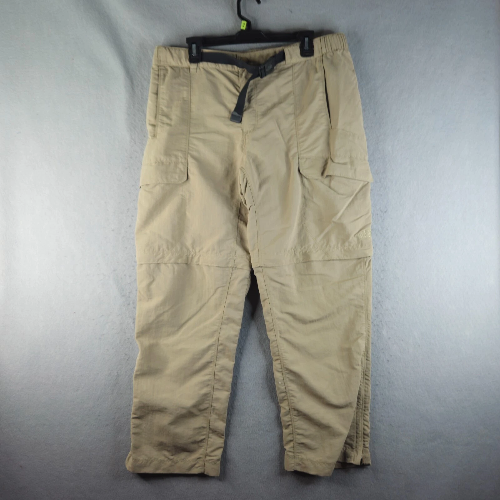 The North Face Hiking Pants Mens Large Beige Convertible Cargo Gorp Fish Outdoor