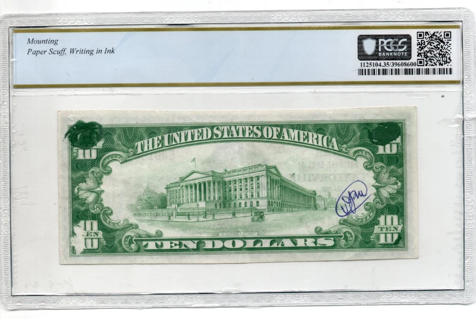 $20 1929 Taylorville Illinois IL National Currency Bank Note Bill Ch #5410 VF35 - Image 2 of 2