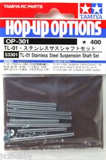 Tamiya 53301 RC TL01/M03/M04/FF02/WR02/G601 Stainless Steel Suspension Shaft Set