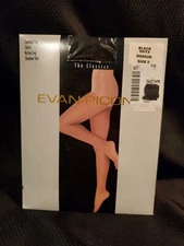 Evan Picone Pantyhose Black Onyx Medium Size 2 Control Top Shadow Toe