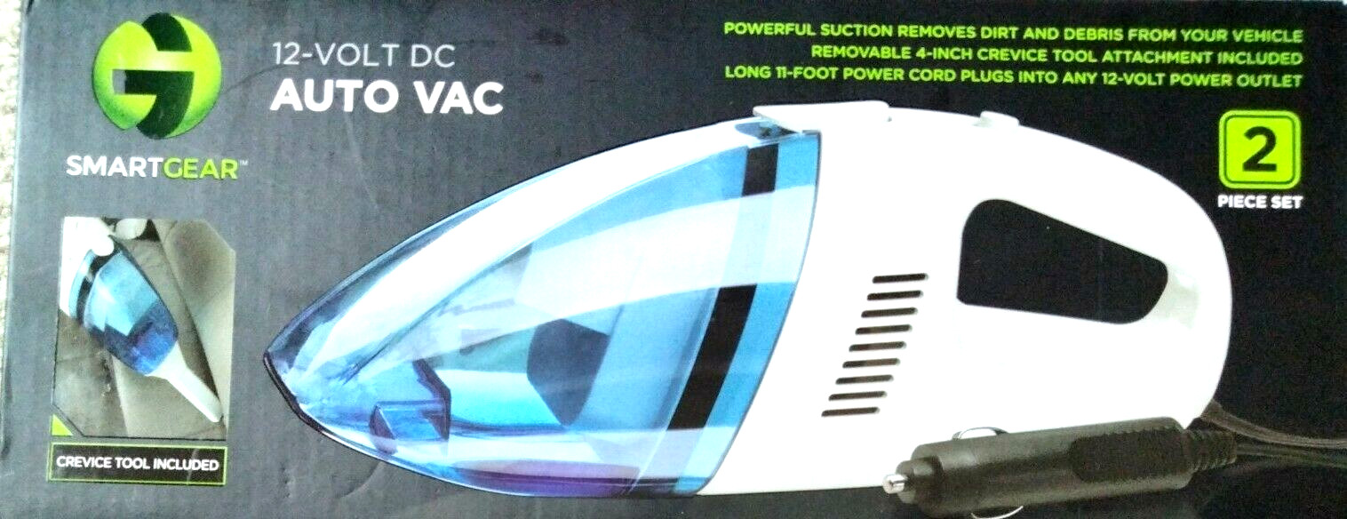 Smart Gear 12 Volt DC Portable Auto Vac, RV, Vacuum, 2 Piece Set - New