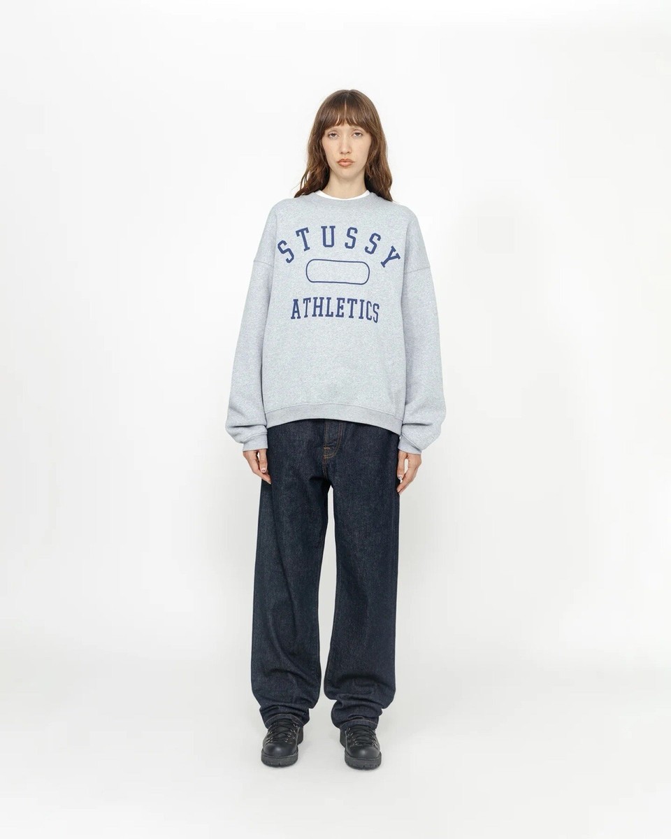 STÜSSY ATHLETICS CREW In GREY HEATHER Size S New | eBay STÜSSY ATHLETICS CREW In GREY HEATHER Size S New | eBay
