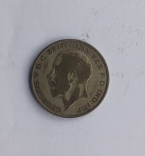 Vintage Great Britain King George V 1924 One Florin Silver Coin 2 SHILLINGS