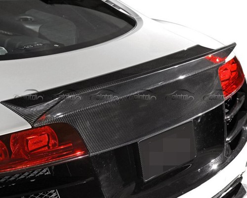 For 2006-2012 Audi R8 V10 LB Style Carbon Fiber Duck Tail Spoiler Body kit Lip - Picture 10 of 12
