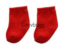 Red Socks for 18" American Girl, Baby Doll or Preemie FREE SHIP ADDONS LovvU