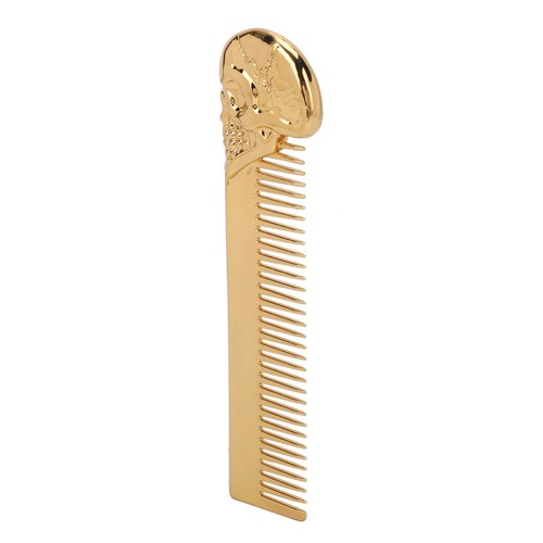 Portable Zinc Alloy Skull Pattern Pocket Beard Comb Prevents Static For Hair Sty - Picture 5 of 22