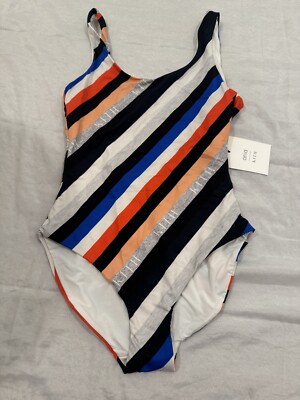 Kith X Onia Kelly 1 Piece Bathing Suit Striped Multi Color Sz XS NWT $195MSRP