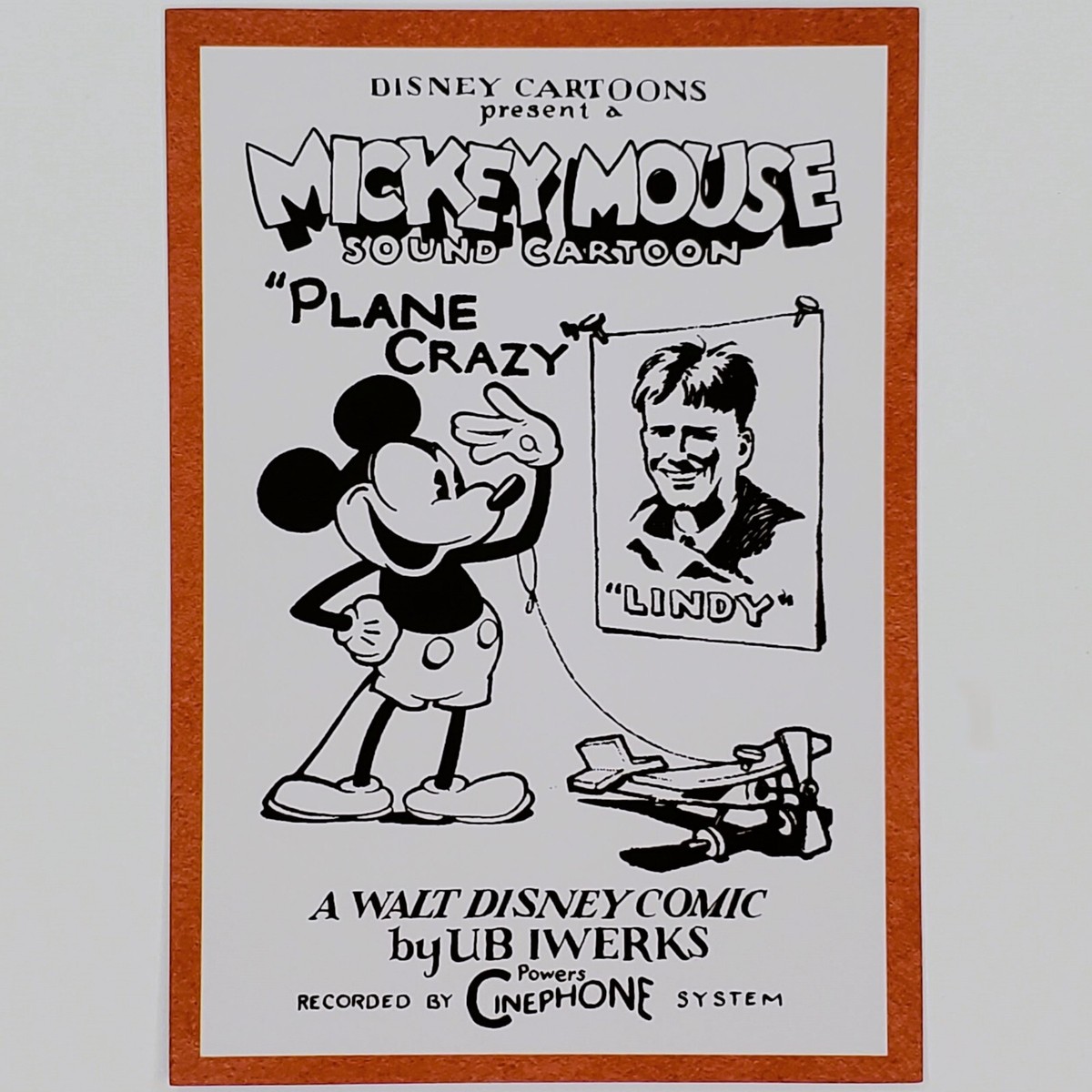 Plane Crazy Postcard Mickey Mouse Museum Ub Iwerks Disney Charles