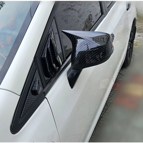Carbon Fiber OX Horn Side Rearview Mirror Cover Cap For Honda Civic 2012-2015 - Picture 4 of 11