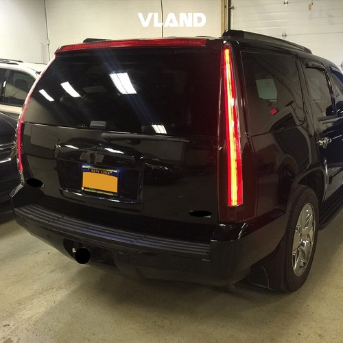 VLAND Smoked Lens LED Tail Lights Assembly For Cadillac Escalade 2007-2014 1Pair - Picture 11 of 12